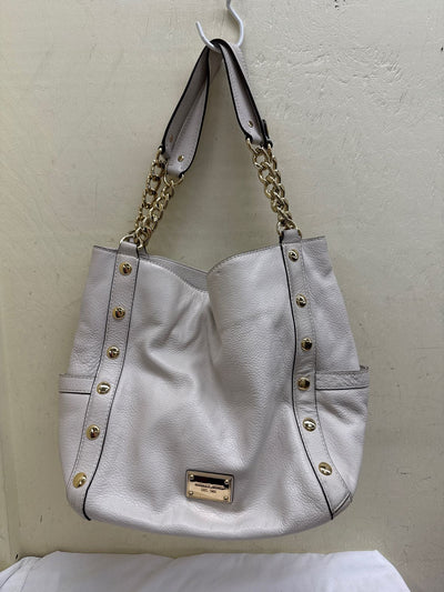 Michael Kors White Leather Tote Bag