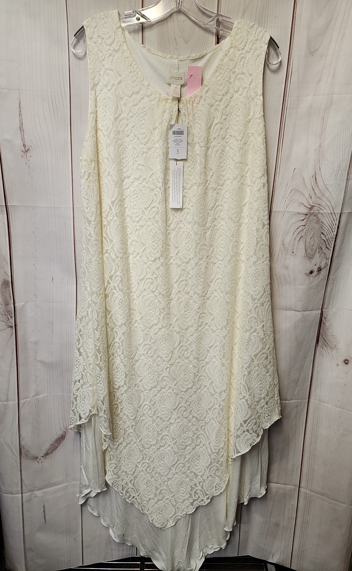 NWT Chico's Women's Size 3 = US 16 White Dress