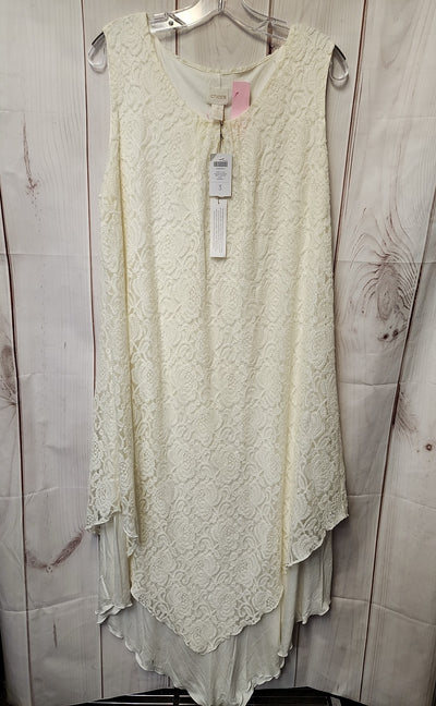 NWT Chico's Women's Size 3 = US 16 White Dress