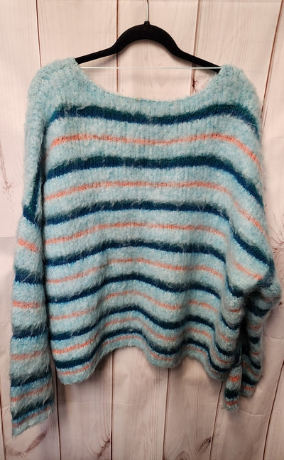 NWT Free People Women's Size L Blue Sweater