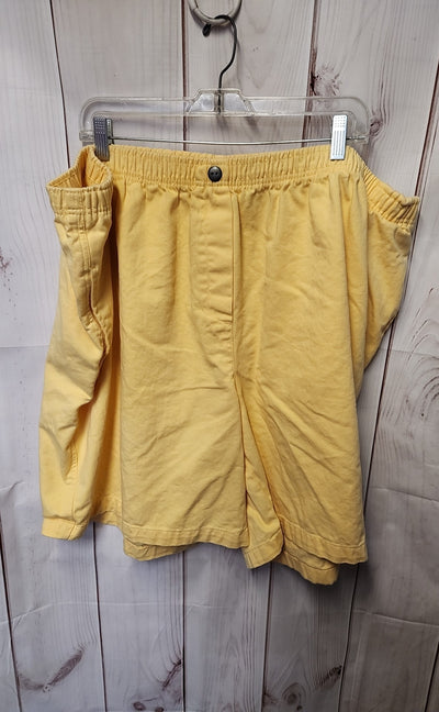 Woman Within Women's Size 32W Yellow Shorts