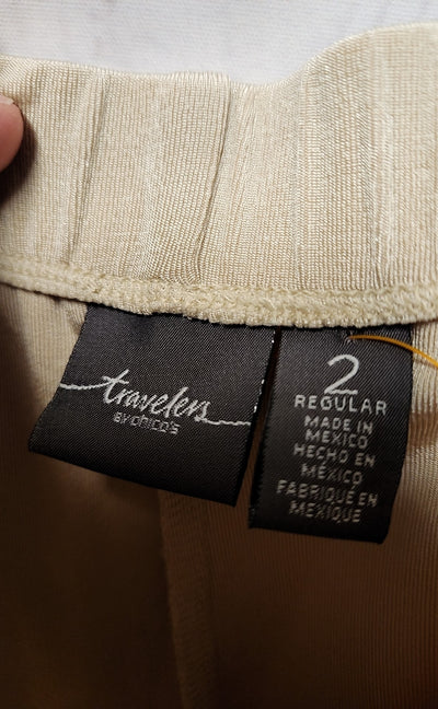 Chico's travelers Women's Size 2 = US 12 Beige Pants