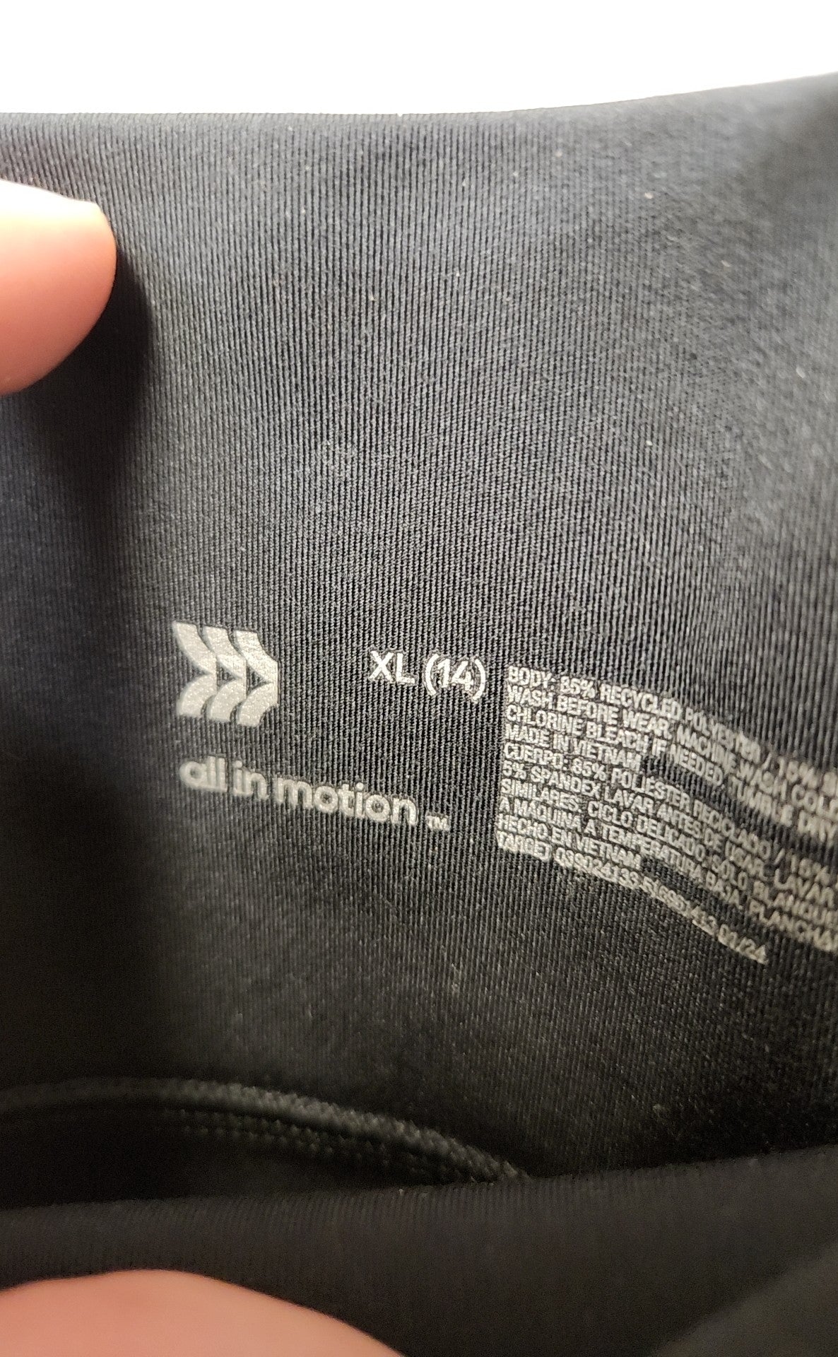 All in Motion Girl's Size 14 Black Leggings