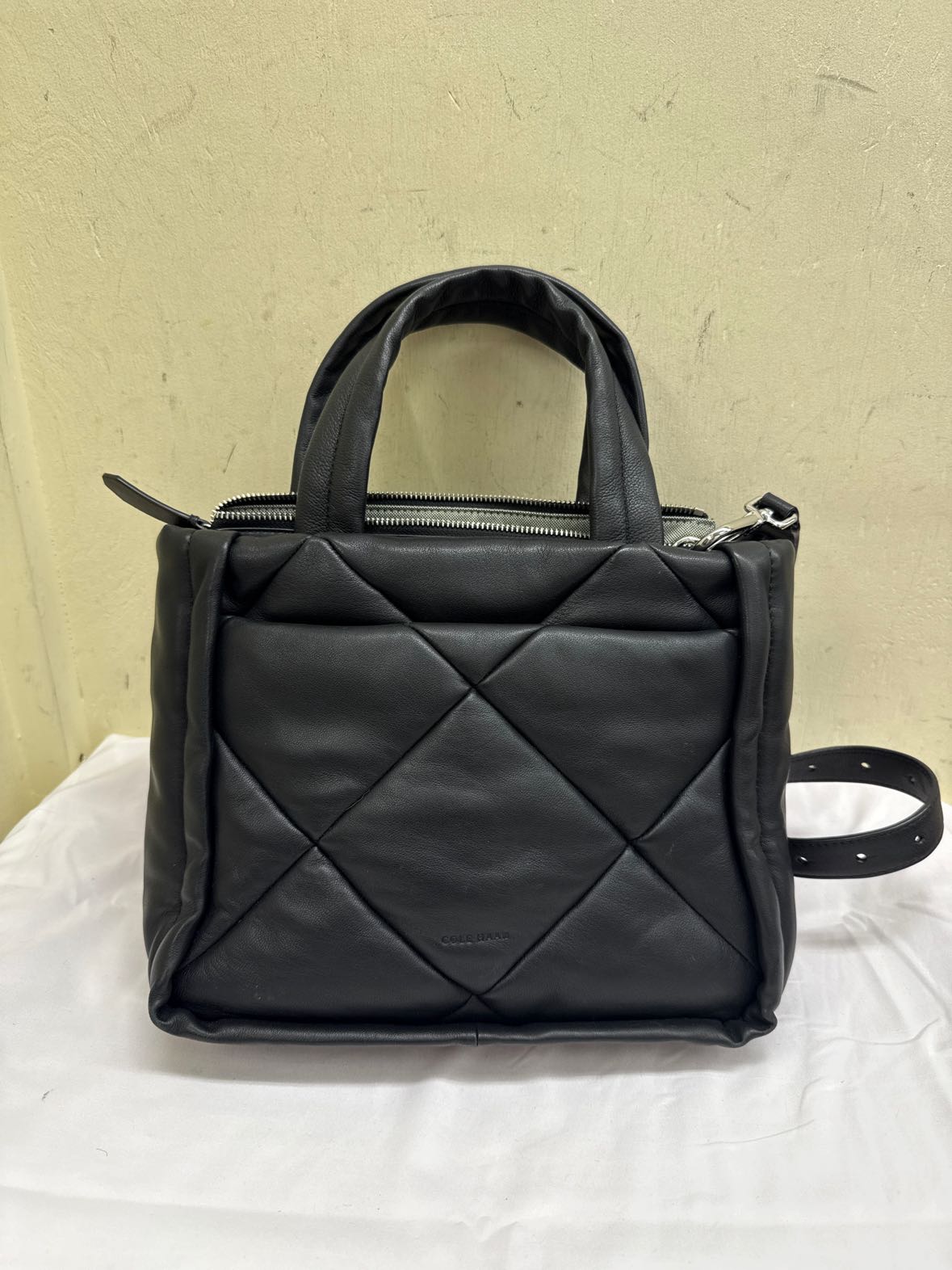 Cole Haan Grand Series Quilted Black Tote Bag