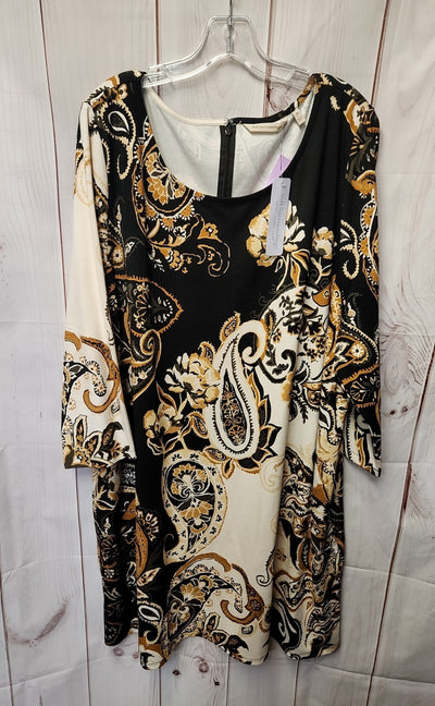 NWT Soft Surroundings Women's Size 3X Black & Brown Dress