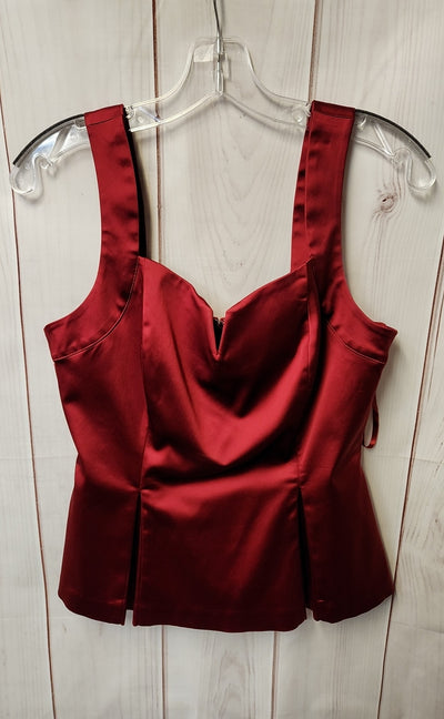 White House Black Market Women's Size 10 Red Sleeveless Top