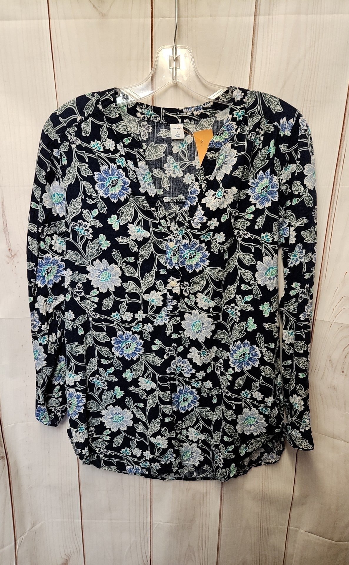 Old Navy Women's Size S Blue Long Sleeve Top