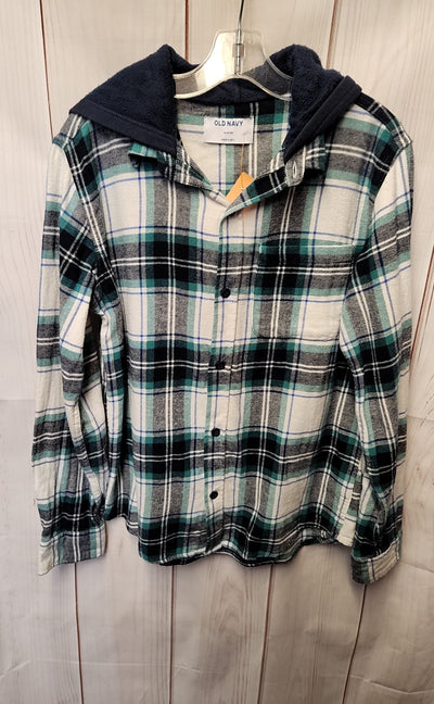 Old Navy Boy's Size 14/16 White & Blue Jacket