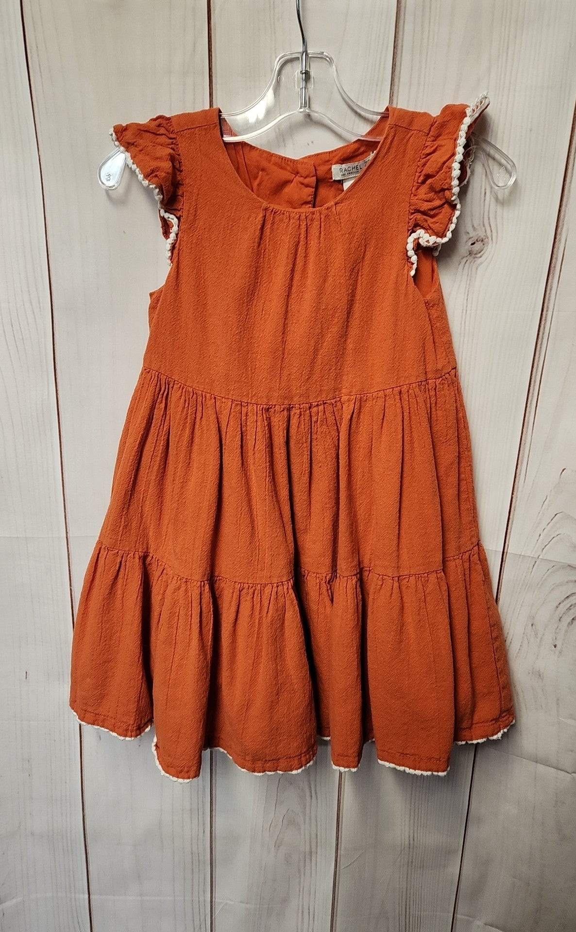Rachel Zoe Girl's Size 5 Orange Cotton Dress