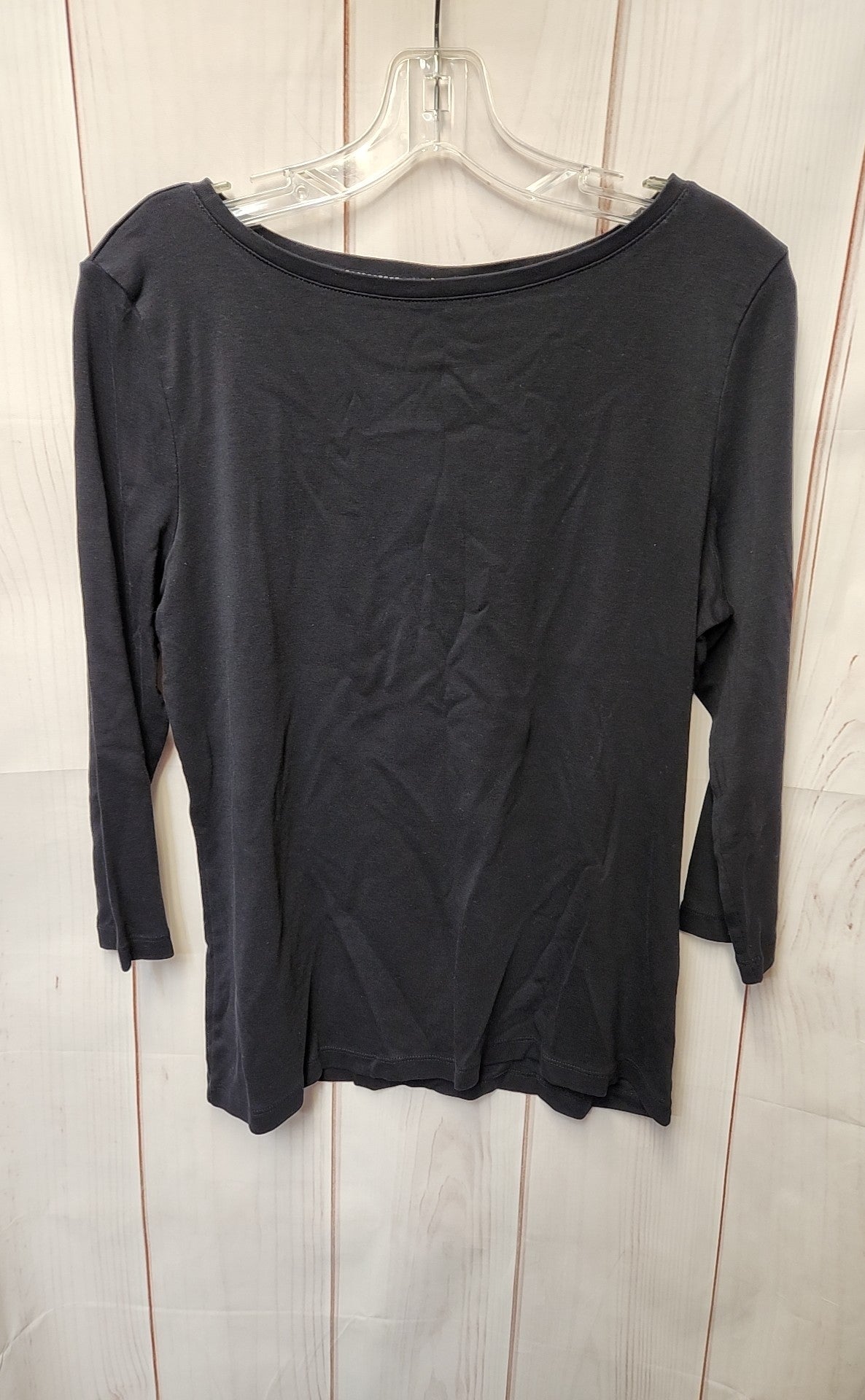 Talbots Women's Size L Black 3/4 Sleeve Top