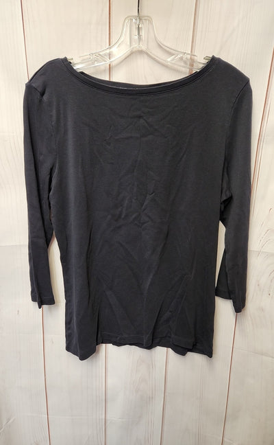 Talbots Women's Size L Black 3/4 Sleeve Top