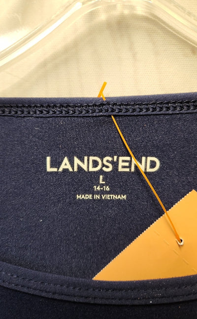 Lands End Women's Size L Navy Long Sleeve Top