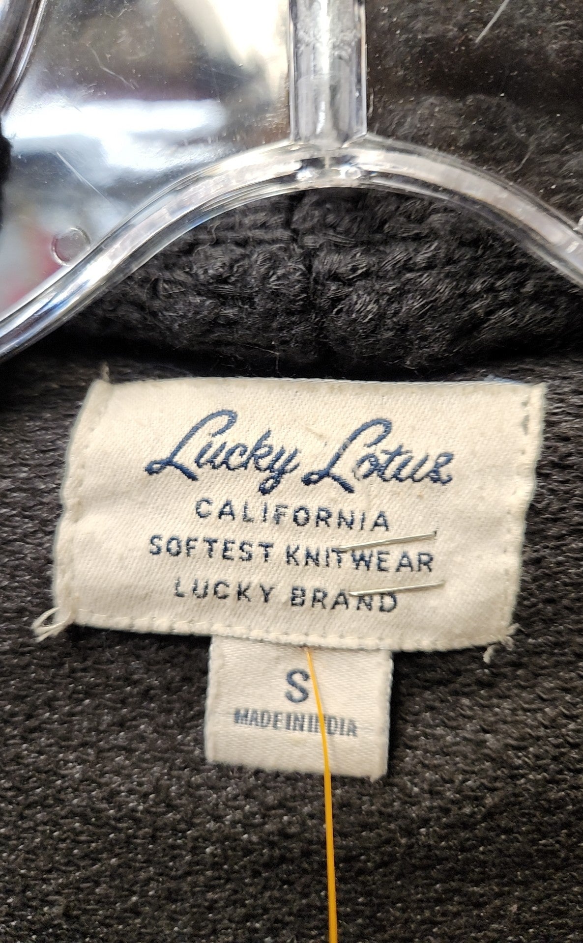 Lucky Lotus Women's Size S Gray & Black Cardigan