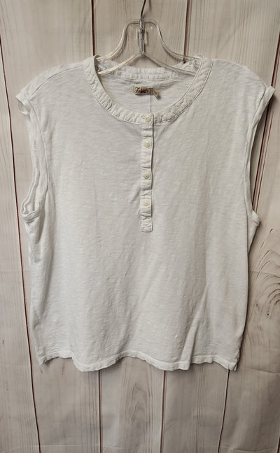 Faherty Women's Size M White Sleeveless Top