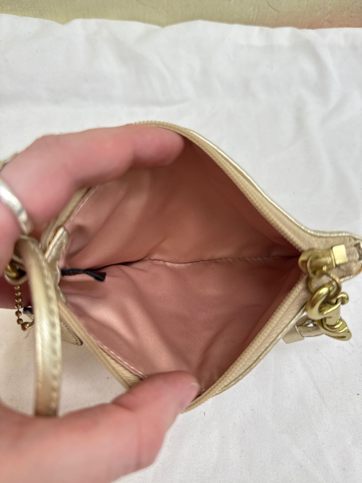 Coach Gold Wristlet