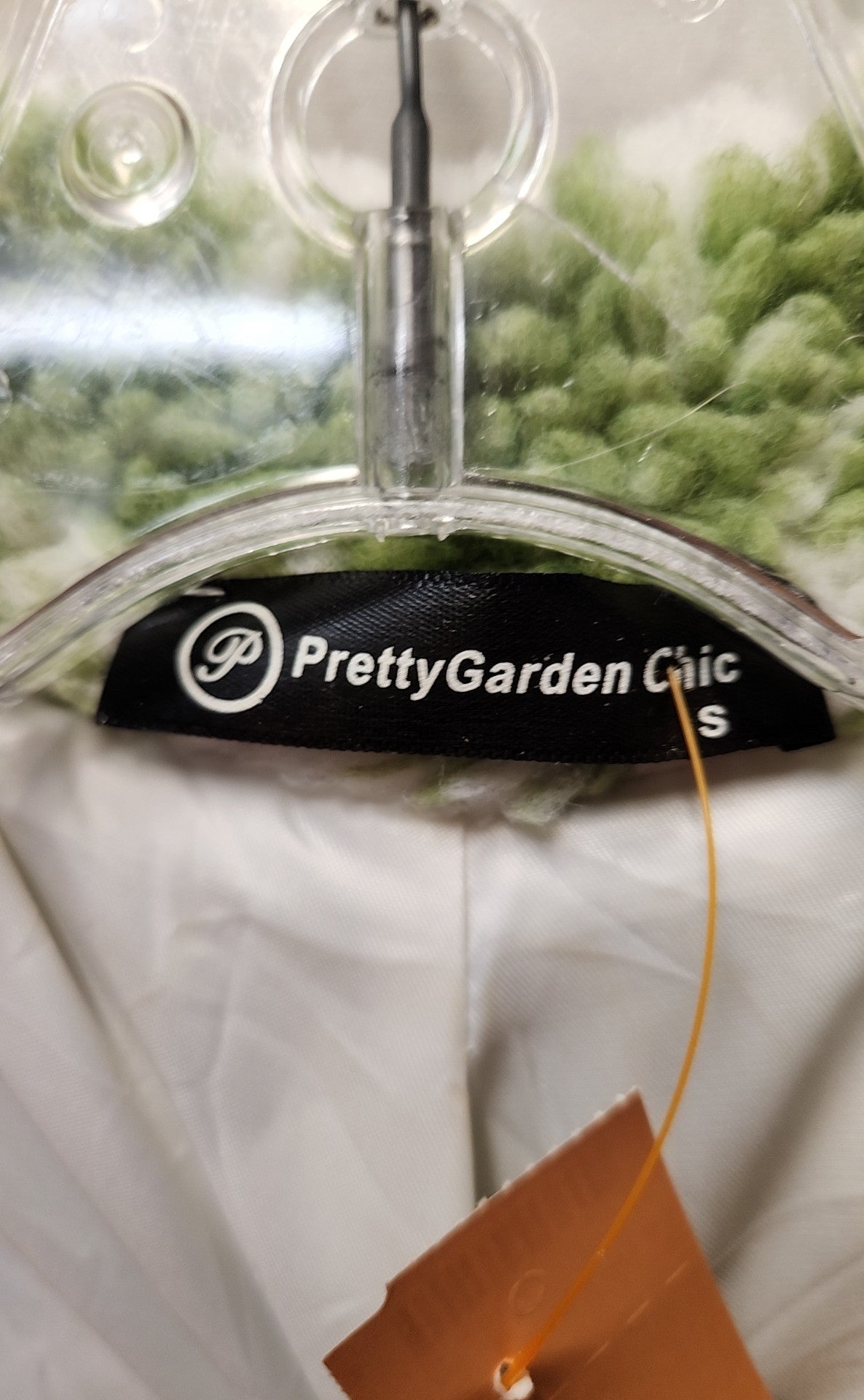 Pretty Garden Women's Size S White & Green Jacket