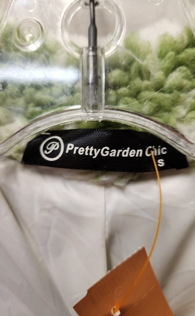 Pretty Garden Women's Size S White & Green Jacket