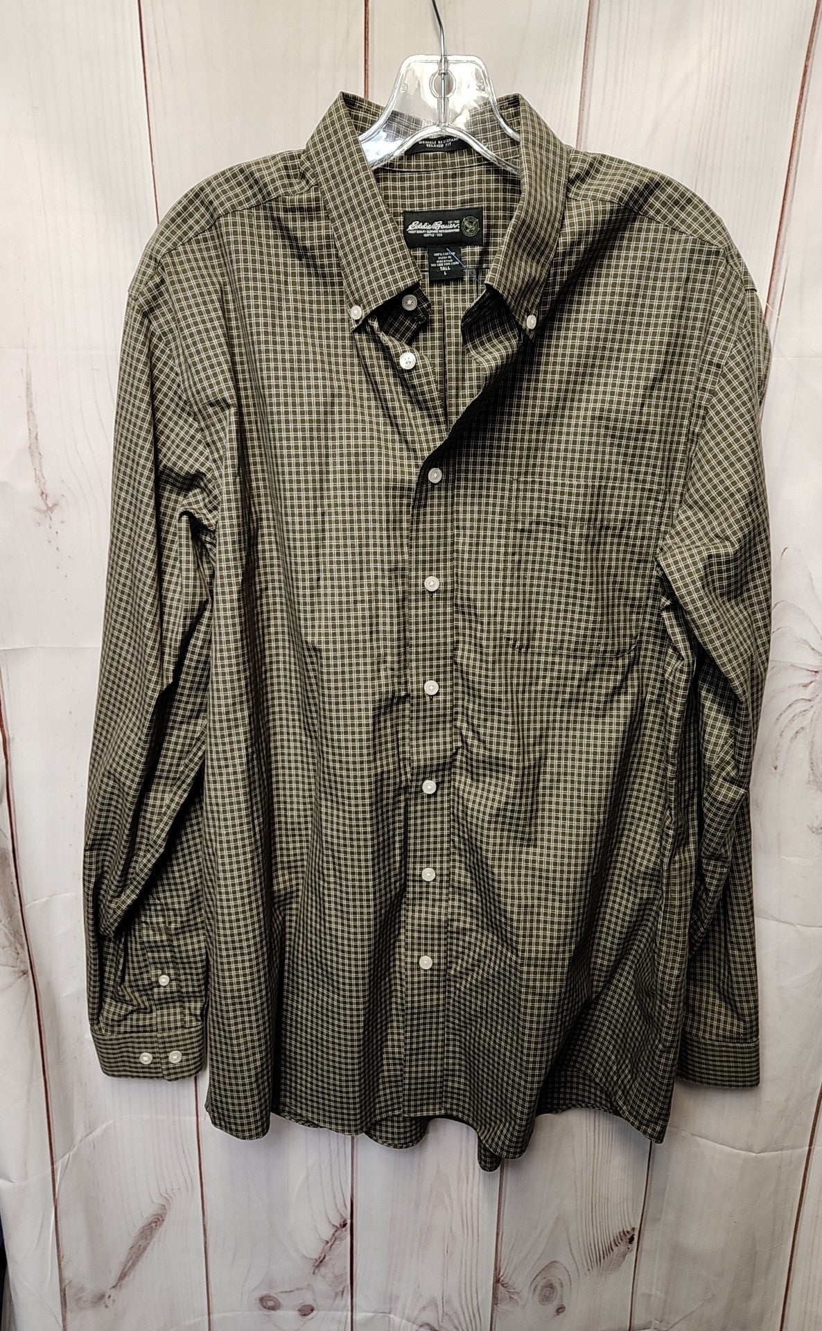Eddie Bauer Men's Size L Green Shirt
