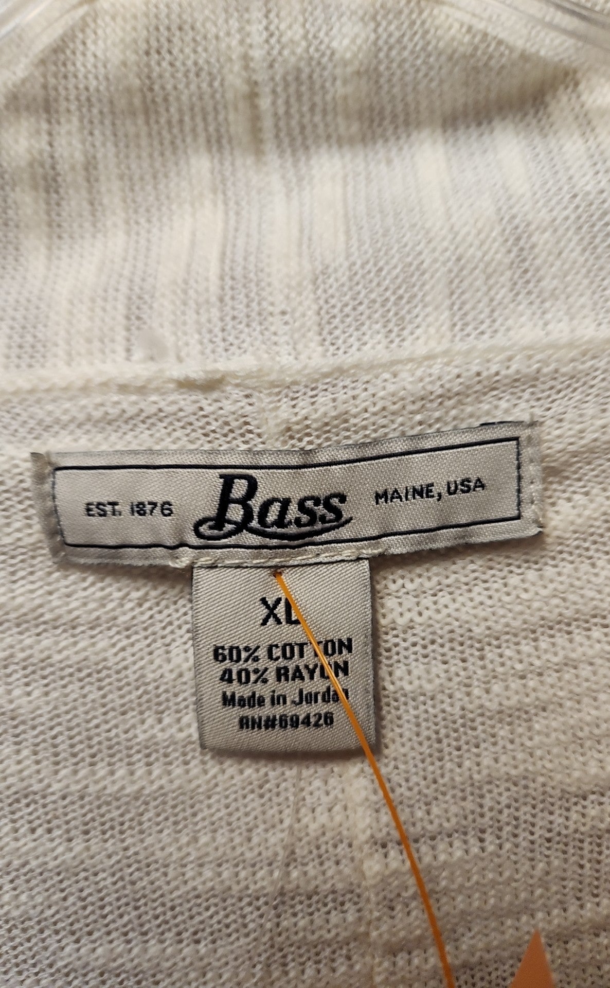 Bass Women's Size XL White Cardigan