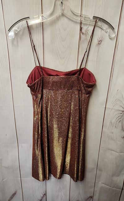 Urban Outfitters Women's Size S Red Metallic Dress