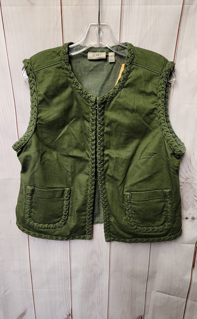 Logo Women's Size L Green Vest
