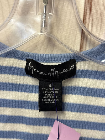Mercer & Madison Women's Size S White & Blue Sleeveless Top