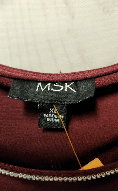 Msk Women's Size XL Maroon Dress