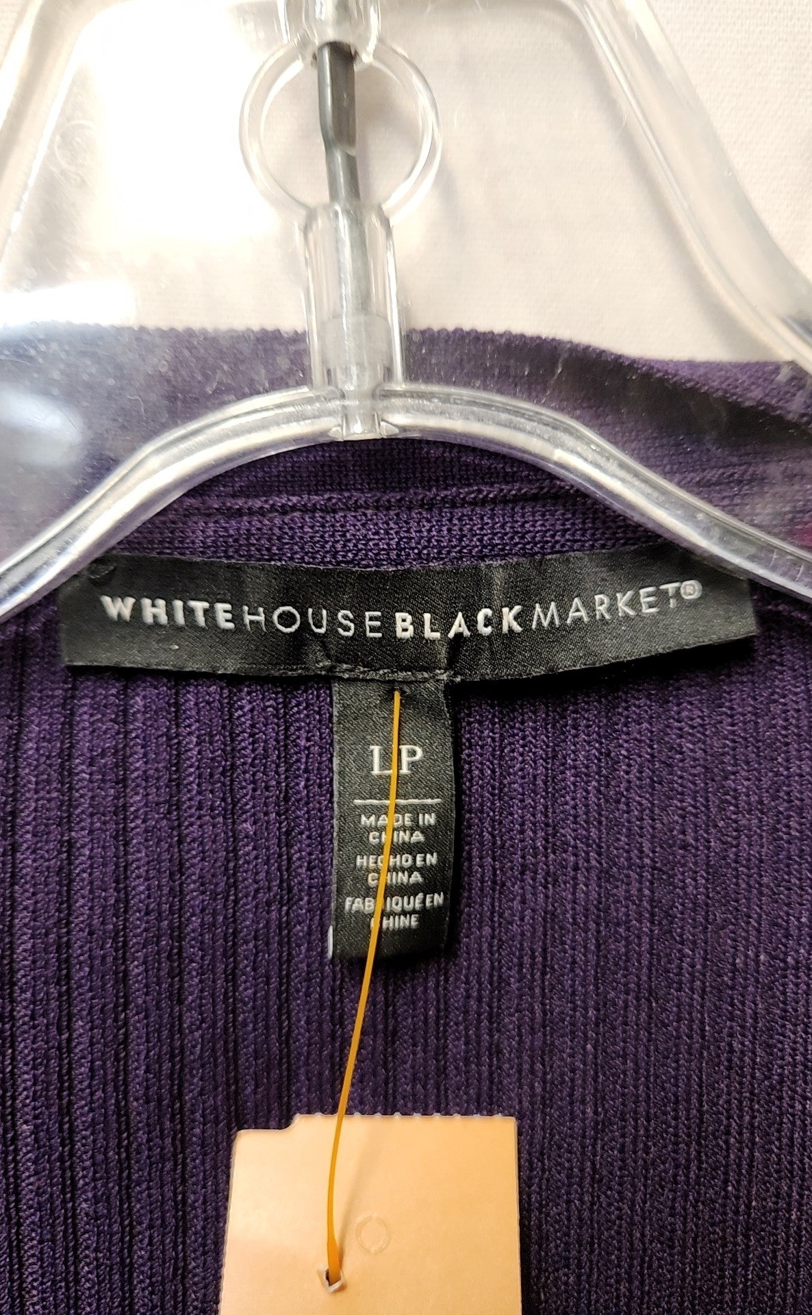 White House Black Market Women's Size L Petite Purple Cardigan