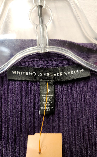 White House Black Market Women's Size L Petite Purple Cardigan