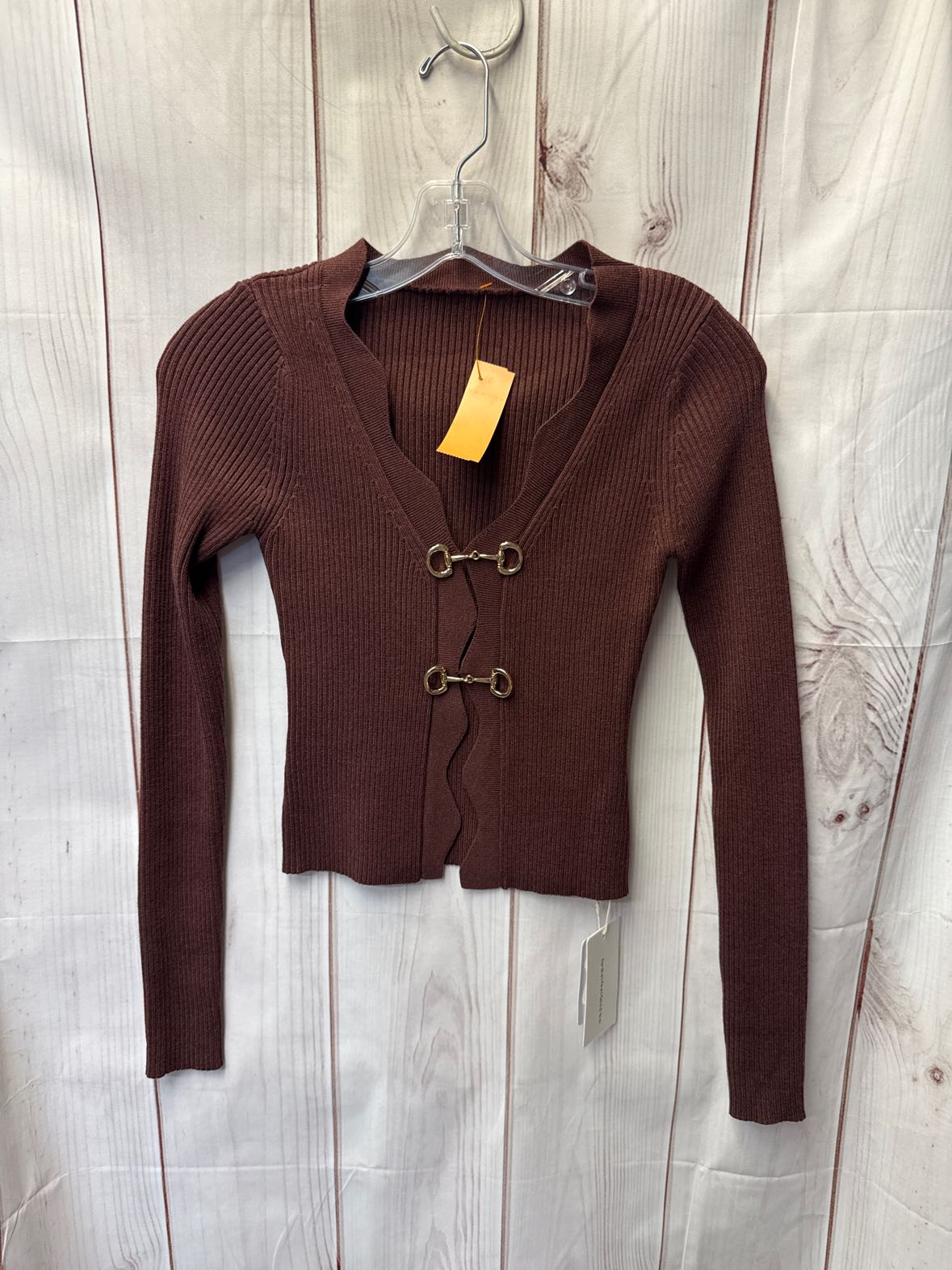 NWT Commense Women's Size XS Brown Cardigan