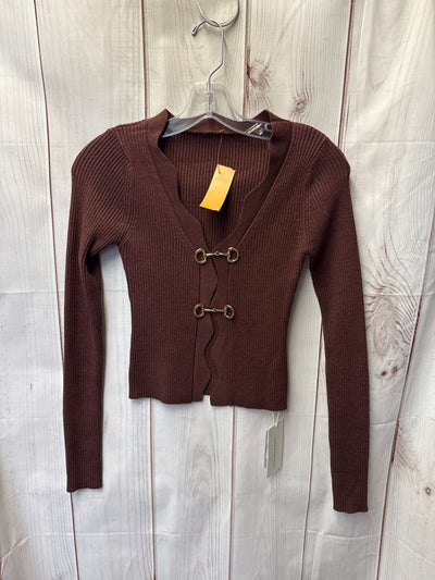 NWT Commense Women's Size XS Brown Cardigan