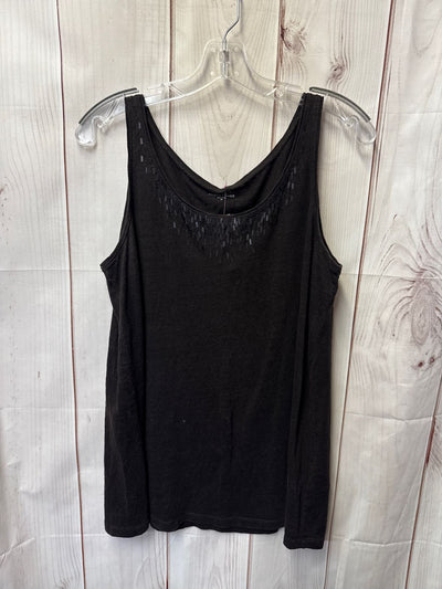 Eileen Fisher Women's Size M Brown Beaded Sleeveless Top