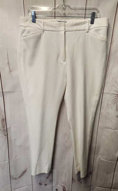 White House Black Market Women's Size 12 White Pants The Slim Ankle