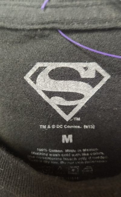 Superman Men's Size M Black Shirt