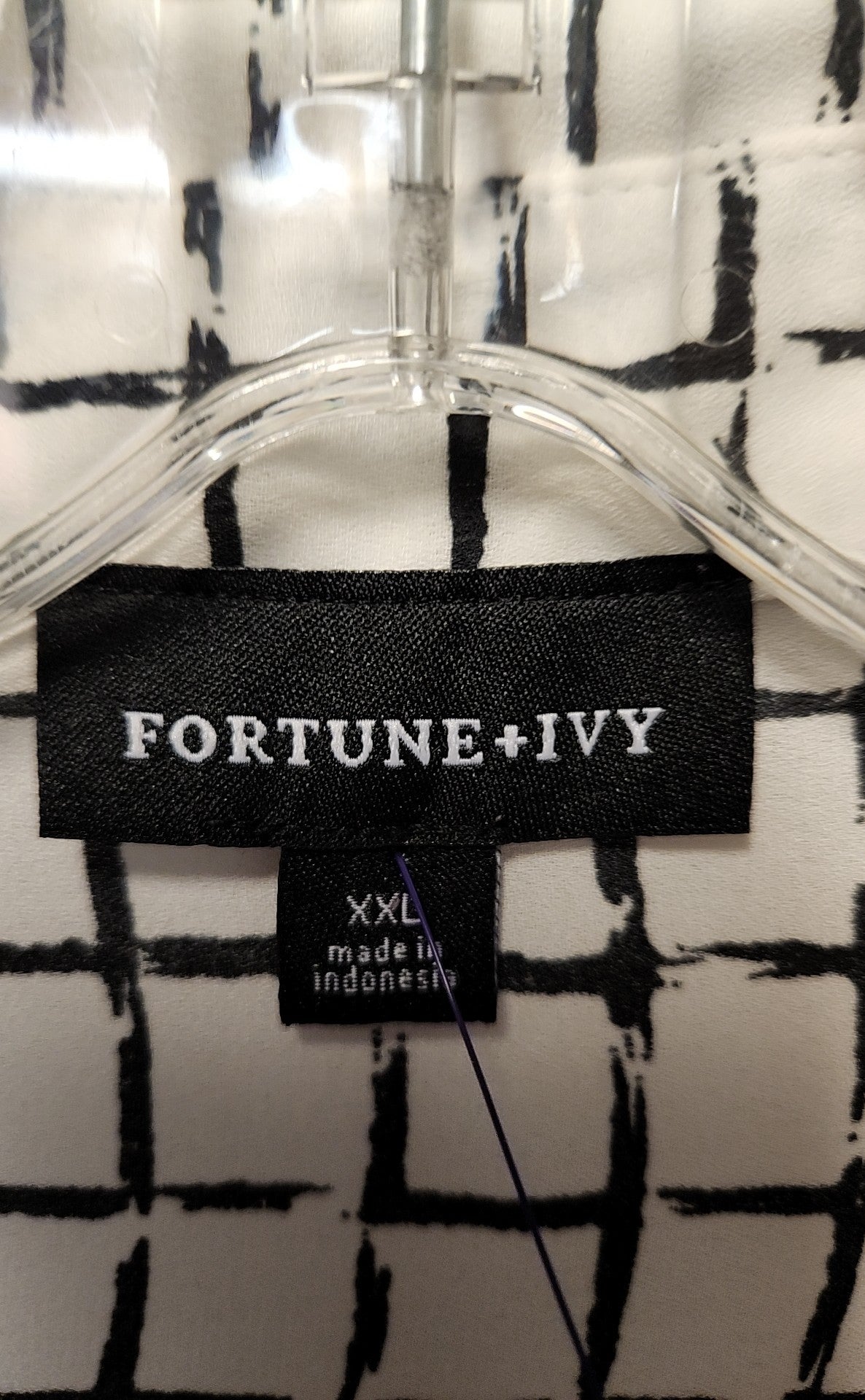 Fortune & Ivy Women's Size XXL White Long Sleeve Top