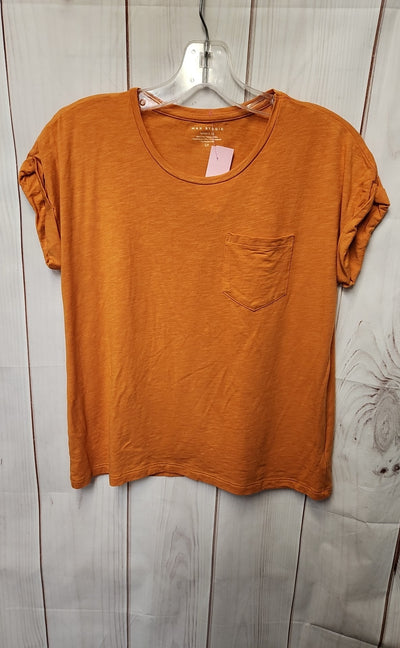 Max Studio Women's Size S Orange Short Sleeve Top