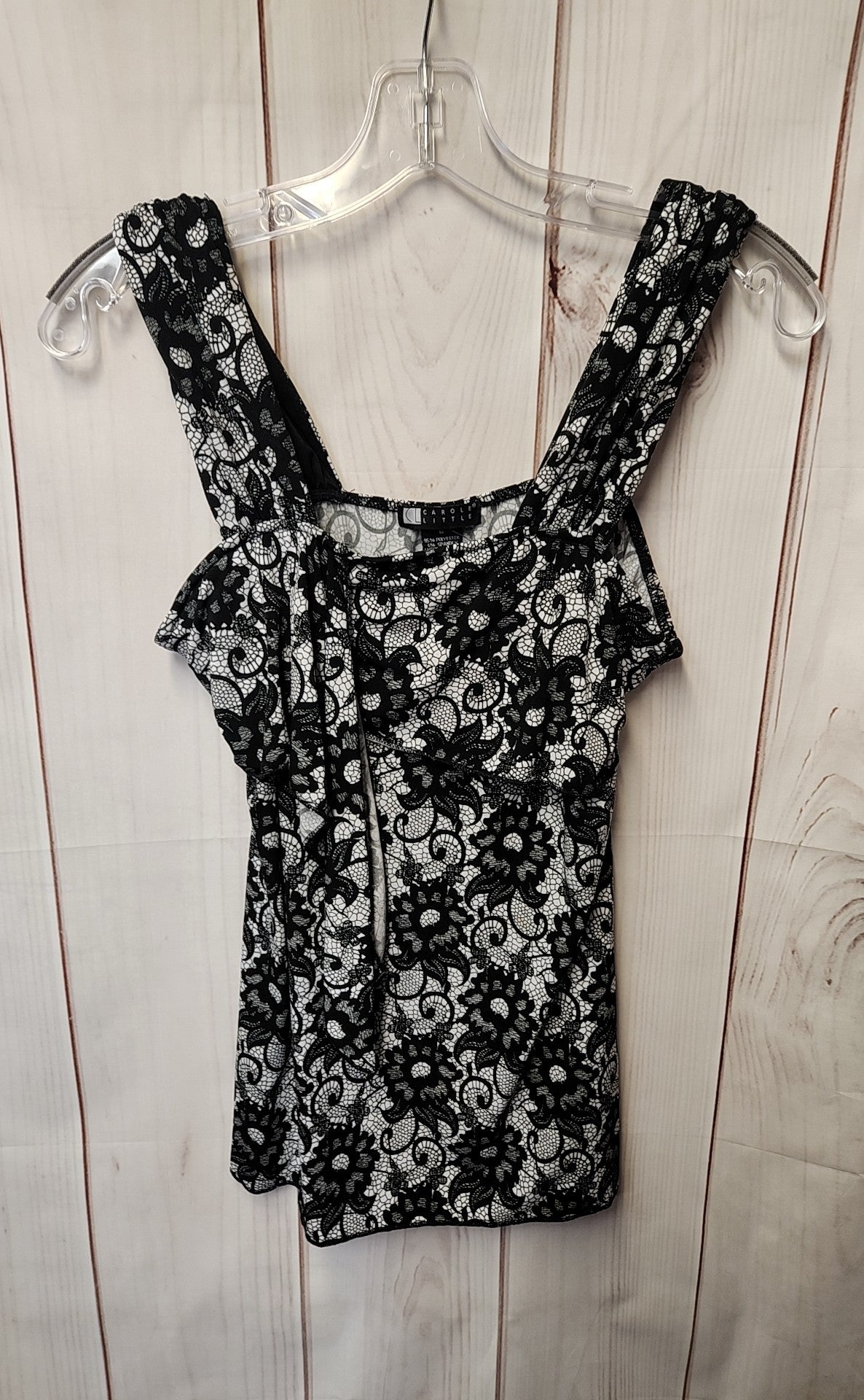 Carole Little Women's Size S Black & White Sleeveless Top