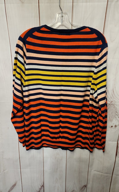 Lands End Women's Size 1X Orange Cardigan