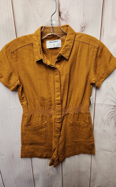 NWT Old Navy Girl's Size XS 5 Mustard Romper