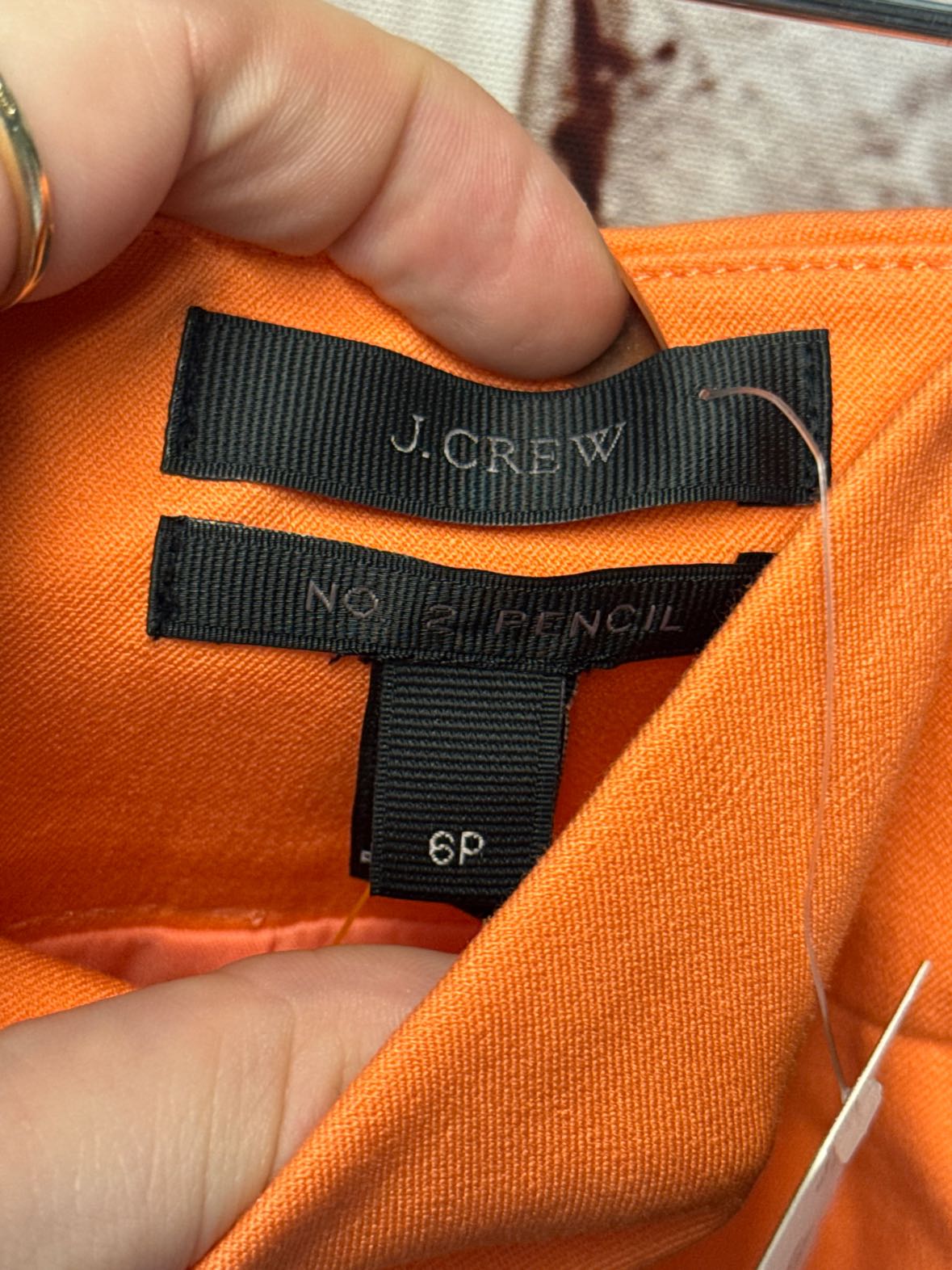 NWT J Crew Women's Size 6 Petite Orange Skirt