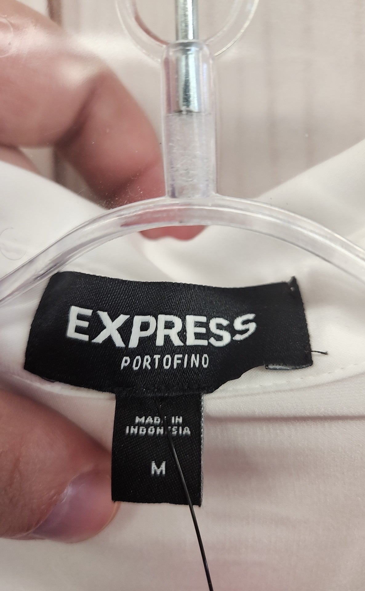 Express Women's Size M White Long Sleeve Top