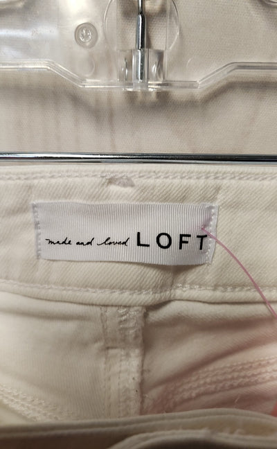 Loft Women's Size 27 (3-4) White Jeans Curvy Skinny Crop