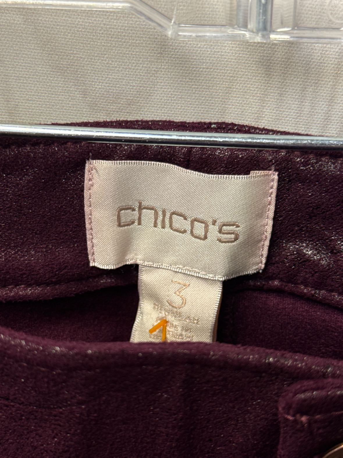 Chico's Women's Size 3 = 16 Maroon Pants