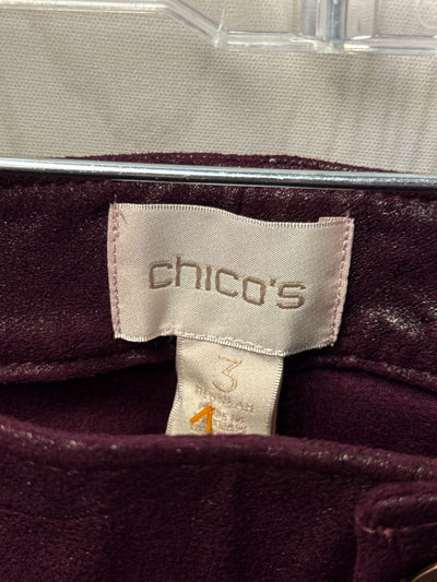 Chico's Women's Size 3 = 16 Maroon Pants