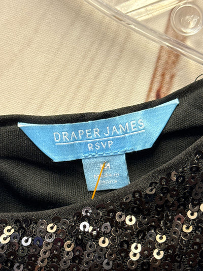 Draper James Women's Size M Black Sequined Sleeveless Top