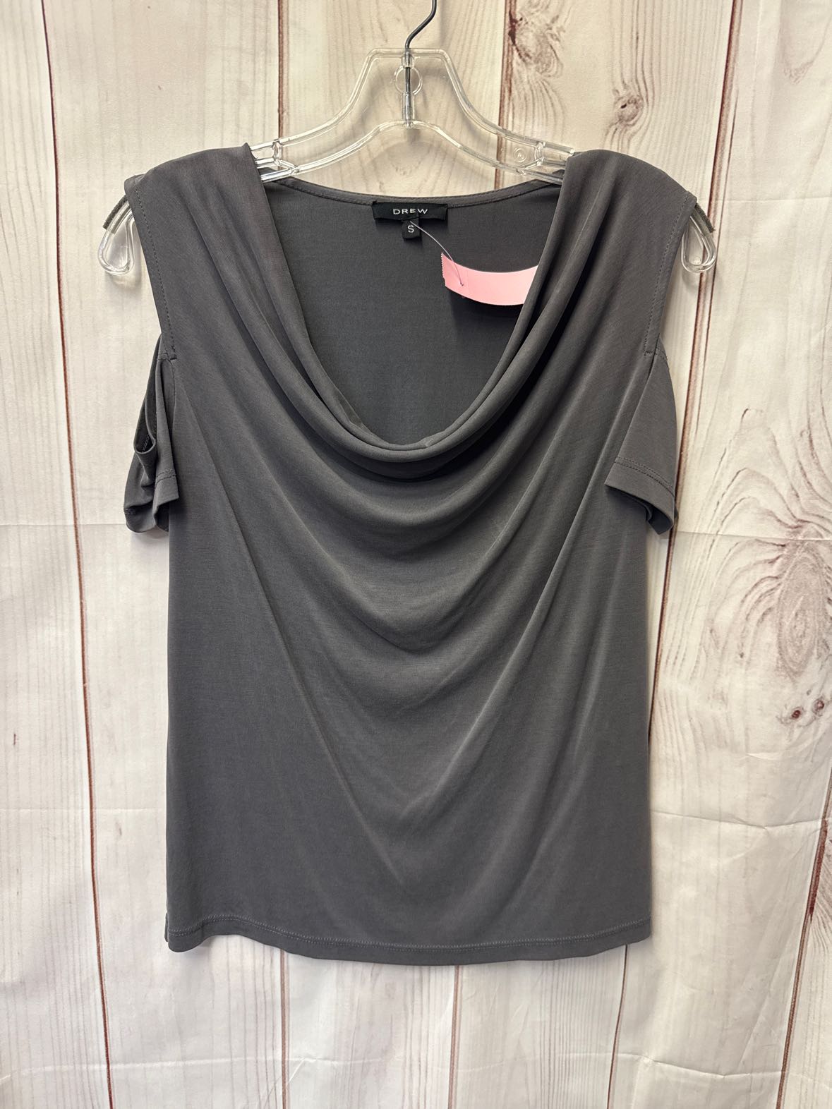 Drew Women's Size S Gray Cold Shoulder Top