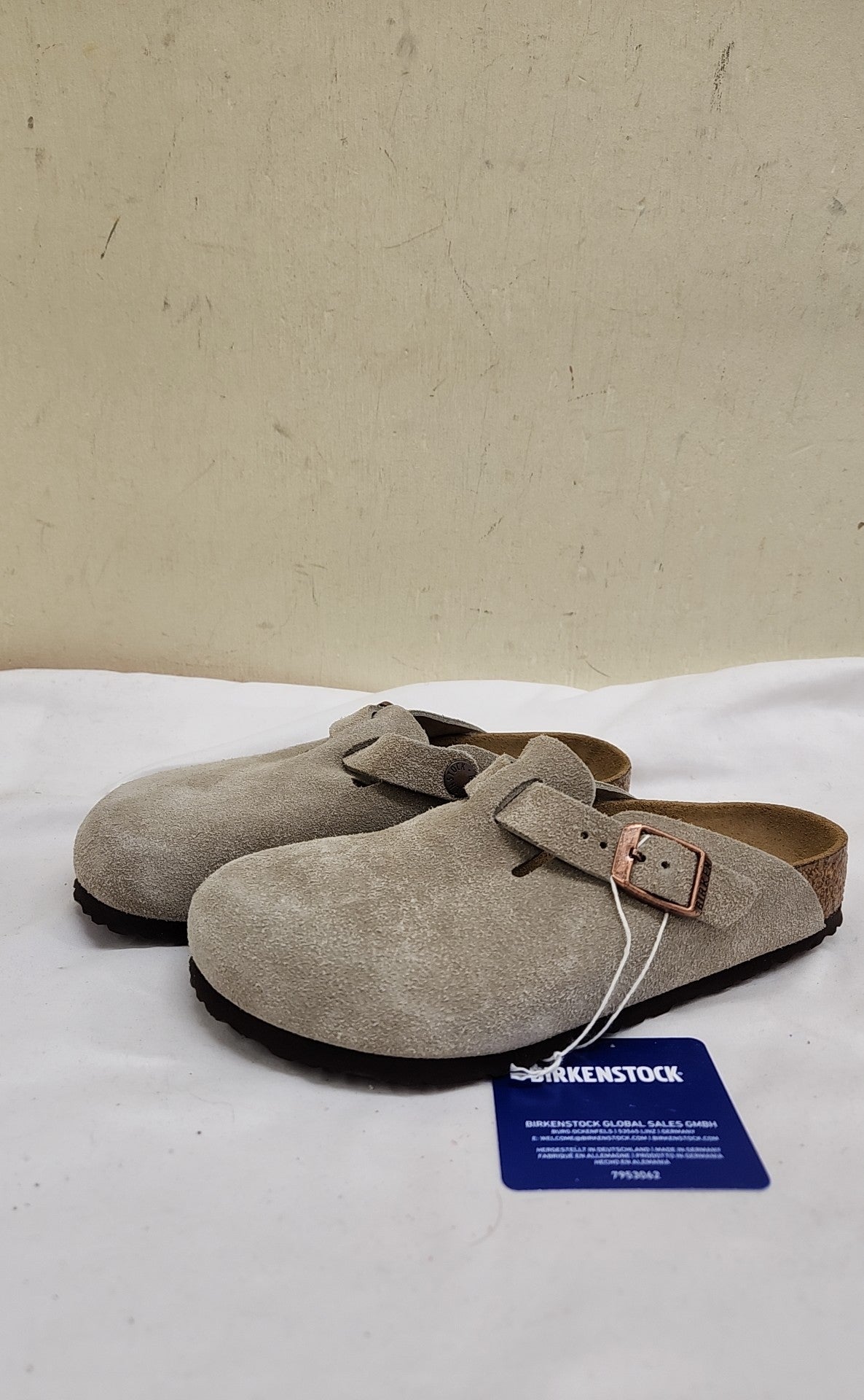 NWT Birkenstock Girl's Size 1 Taupe Boston Clogs Shoes