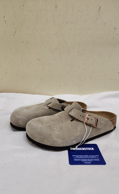 NWT Birkenstock Girl's Size 1 Taupe Boston Clogs Shoes