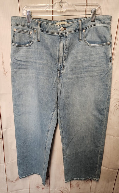 Madewell Women's Size 33 (15-16) Blue Jeans Slim Wide Leg Crop