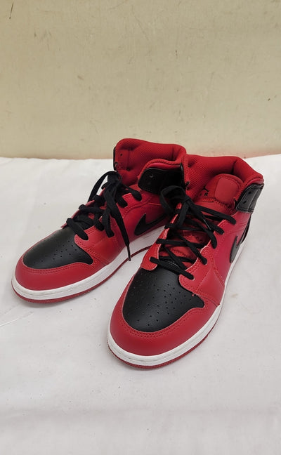 Air Jordan by Nike Boy's Size 6 Red & Black Sneakers Jordan 1 Mid Reverse Bred